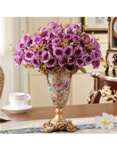 FLOR ARTIFICIAL ROSAL DEL BOSQUE LILA PAQ 12 PIEZAS SHIRLEY 2