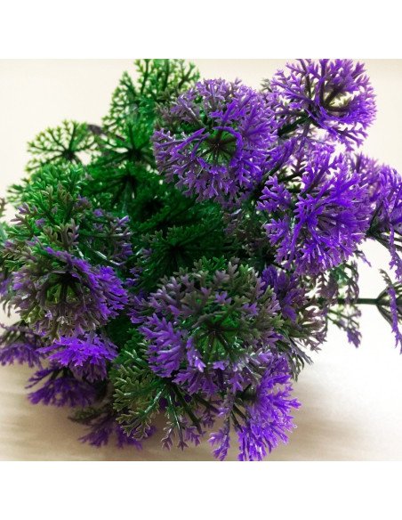 FLOR ARTIFICIAL MORADA C/MACETA PAQ 12 PIEZAS SHIRLEY