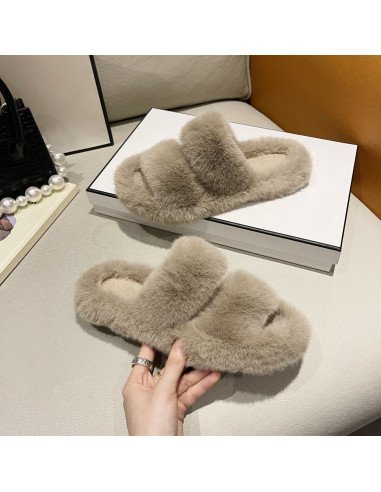 Sandalia tipo Pantufla dama al mayoreo ofrece LHESH - ID 41730-36700 café