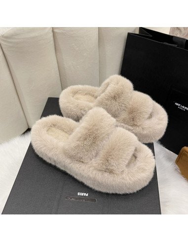 Sandalia tipo Pantufla dama al mayoreo ofrece LHESH - ID 41730-36700 beige