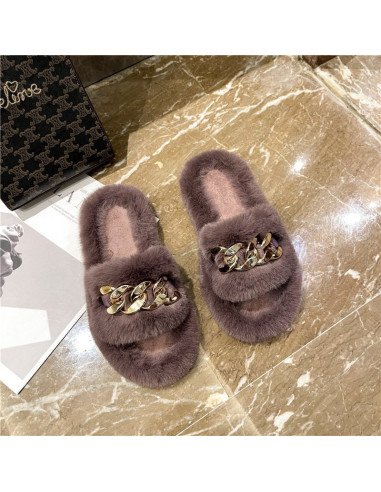 Pantufla dama al mayoreo ofrece LHESH - ID 41735-36704 chocolate