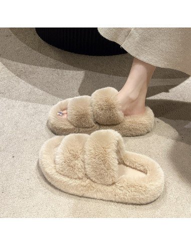 Sandalia tipo Pantufla dama al mayoreo ofrece LHESH - ID 41730-36700 beige