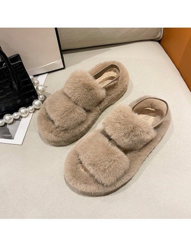 Sandalia tipo Pantufla dama al mayoreo ofrece LHESH - ID 41731-37631 café