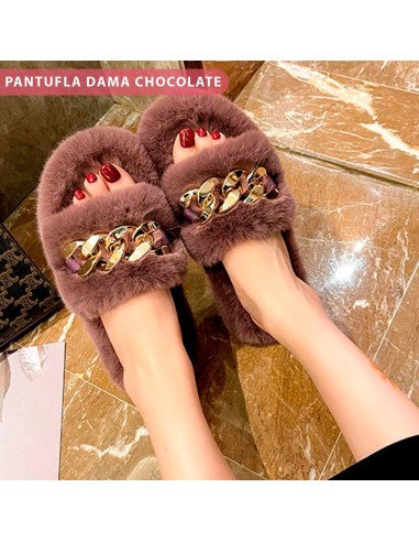 Pantufla dama al mayoreo ofrece LHESH - ID 41735-36704 chocolate