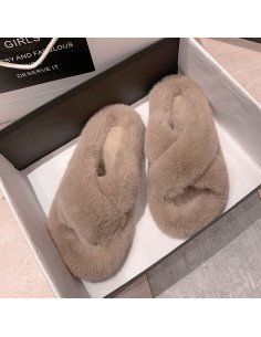 Sandalia tipo Pantufla dama al mayoreo ofrece LHESH - ID 41733-37631 café 2