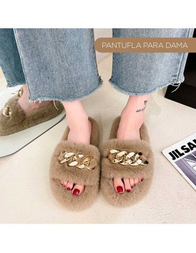 Pantufla dama al mayoreo ofrece LHESH - ID 41736-36704 beige