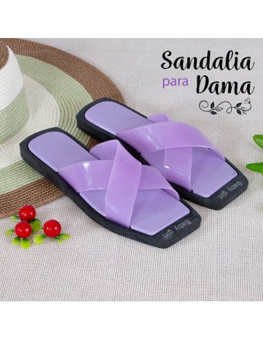 Sandalias al Mayoreo para Dama en LHESH - ID 42742 morado