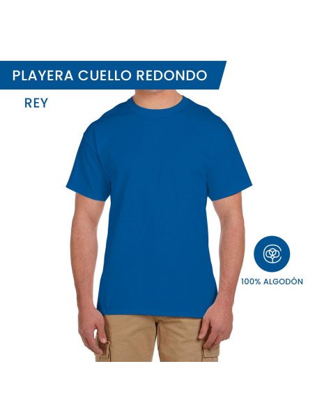 Camiseta de algodón azul rey al mayoreo