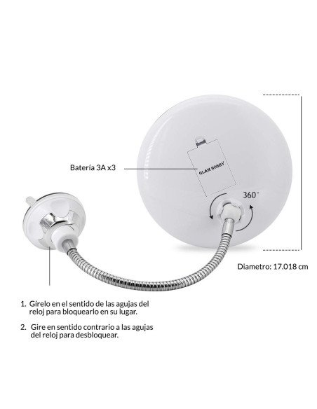 Espejo redondo al Mayoreo en LHESH