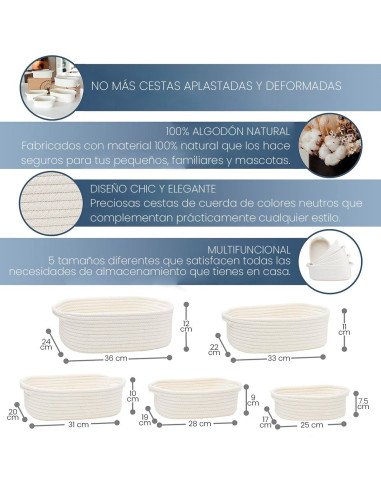 Canastas de almacenamiento importadas al mayoreo en LHESH