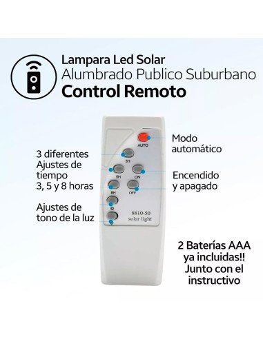 Lampara solar luz LED importada al mayoreo en LHESH