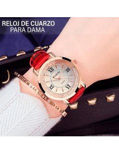 Reloj de cuarzo para dama al mayoreo ofrece LHESH – ID 42926-39139 rojo 2