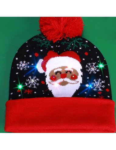 Gorros navideños con luz LED importados al mayoreo en LHESH
