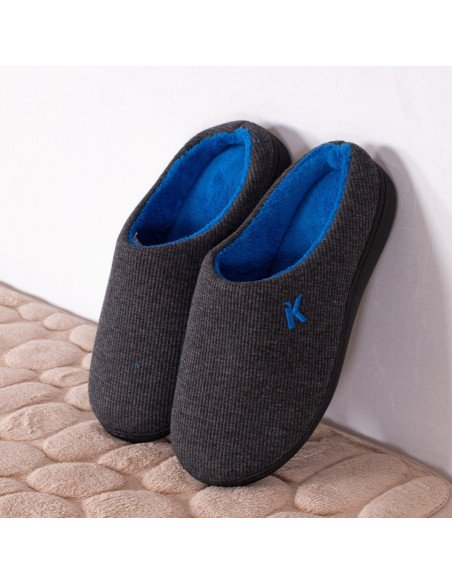 pantufla juvenil al mayoreo ofrece LHESH - ID 40867 gris con azul