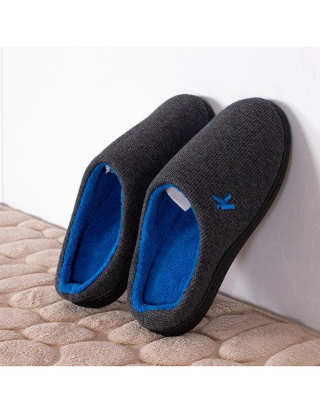 pantufla juvenil al mayoreo ofrece LHESH - ID 40867 gris con azul