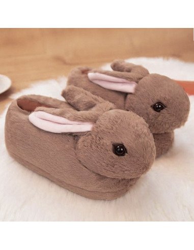 Pantufla conejito dama al mayoreo ofrece LHESH - ID 43231 café