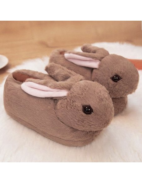 Pantufla conejito dama al mayoreo ofrece LHESH - ID 43231 café