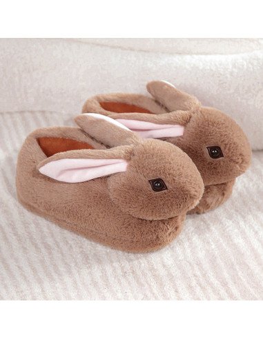Pantufla conejito dama al mayoreo ofrece LHESH - ID 43231 café