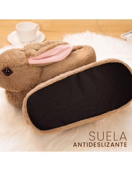 Pantufla conejito dama al mayoreo ofrece LHESH - ID 43231 café