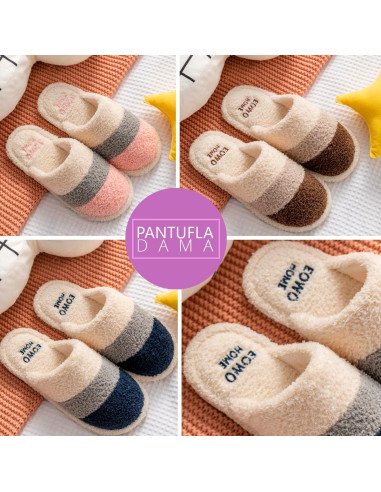 Pantufla dama al mayoreo ofrece LHESH - ID 40859 café, rosa, azul marino