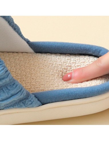 Pantufla dama al mayoreo ofrece LHESH - ID 40854 blanco, azul y amarillo