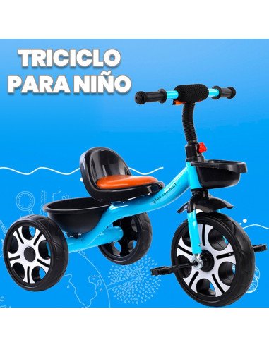 TRICICLO PARA NIÑO AZUL SHIRLEY