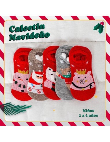 calcetines navideños para niños al mayoreo  en LHESH