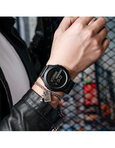 Reloj de pulsera sport al mayoreo ofrece LHESH – ID 41493 rojo y gris oscuro