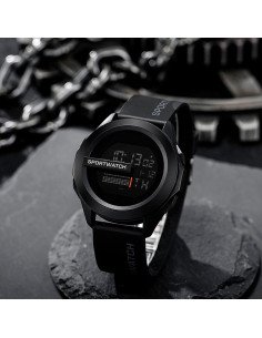 Reloj de pulsera sport al mayoreo ofrece LHESH – ID 41493 rojo y gris oscuro 2