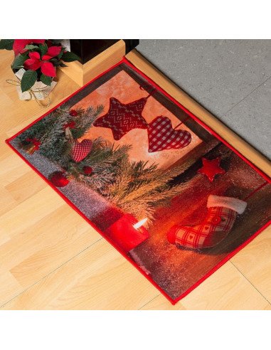 Tapete de Bienvenida Navideño importado al mayoreo en LHESH