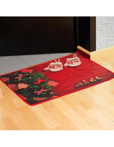 Tapete de Bienvenida Navideño importado al mayoreo en LHESH