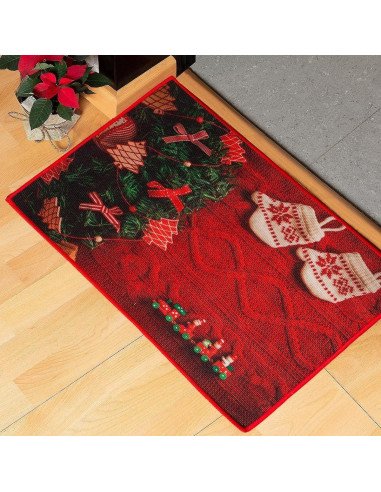 Tapete de Bienvenida Navideño importado al mayoreo en LHESH