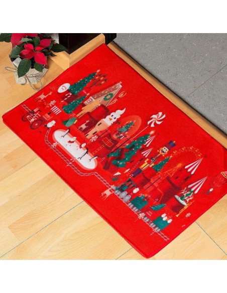 Tapete de Bienvenida Navideño importado al mayoreo en LHESH