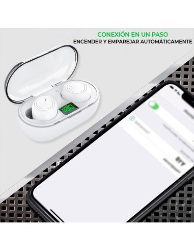 ¡Oferta Imperdible! Audífonos bluetooth blanco SHIRLEY en LHESH.mx