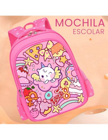 Mochila Escolar de gatito importada al mayoreo en LHESH