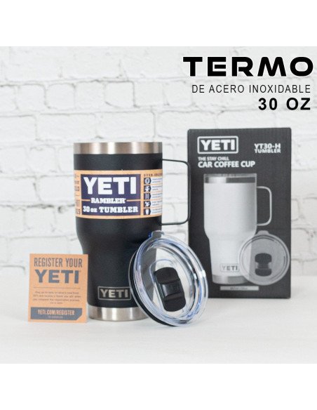 TERMO YETI 30 OZ NEGRO CON ASA HUA TANG