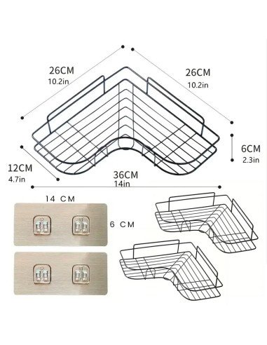 Repisa de esquina Acero Inoxidable importado al mayoreo en LHESH