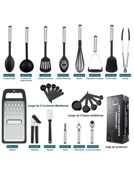 Juego de Utensilios de cocina importados al mayoreo en LHESH