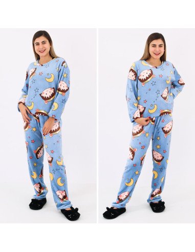 Pijama peluche para dama al mayoreo en LHESH