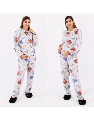 Pijama peluche para dama al mayoreo en LHESH