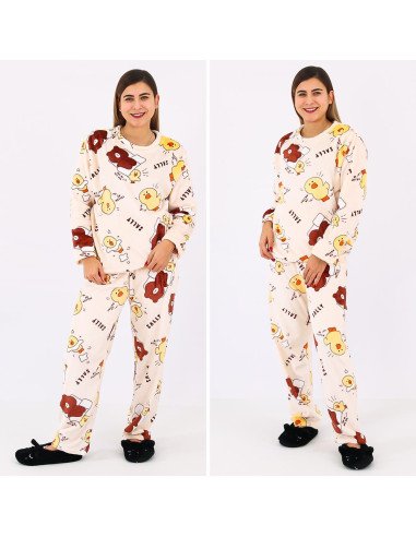 Pijama peluche para dama al mayoreo en LHESH