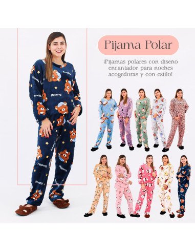 Pijama peluche para dama al mayoreo en LHESH