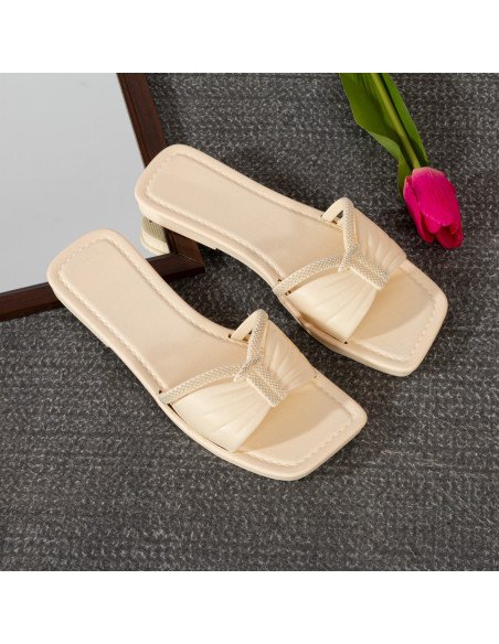sandalias al mayoreo ofrece LHESH – ID 43423 blanca con lazo