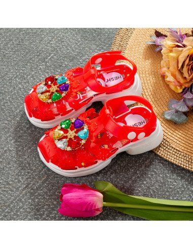 Sandalias al Mayoreo Disponibles en LHESH – Compra Exclusiva - ID 43455 rojo