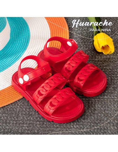 Sandalia para niña al mayoreo en LHESH - ID 43491 rojos