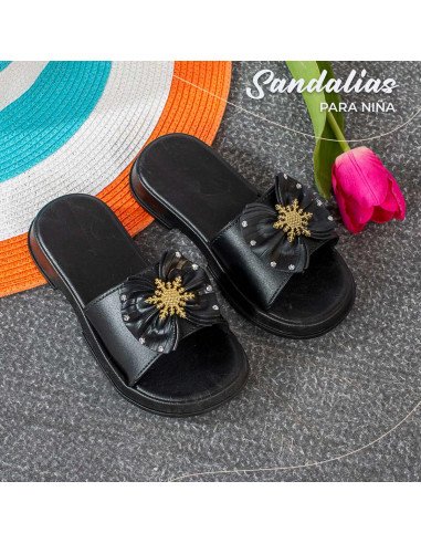 mayoreo en sandalias para niña en LHESH - ID 43474 negras