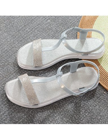 Mayoreo sandalias para dama en LHESH - ID 43487 plata