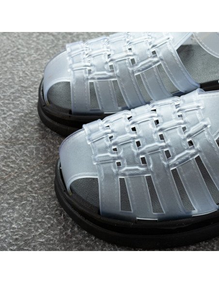 Mayoreo sandalias modernas, sólo en LHESH - Perfectas para ventas - ID 43437 negro/transp