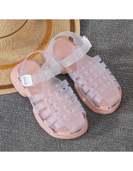 Mayoreo sandalias cómodas y duraderas en LHESH - Óptimo para comercio - ID 43439 rosa/transp