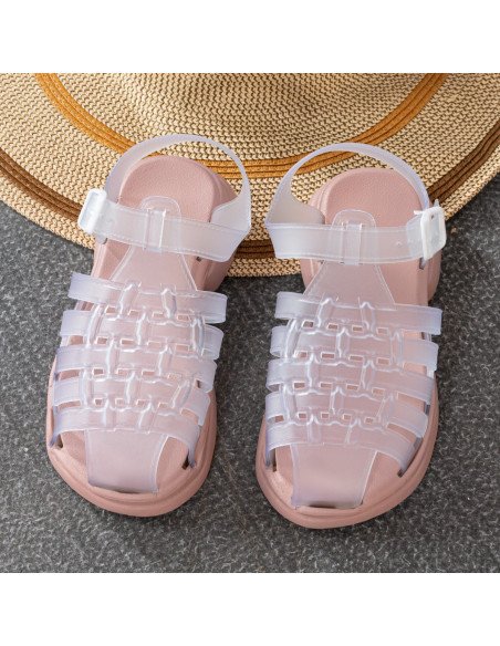 Mayoreo sandalias cómodas y duraderas en LHESH - Óptimo para comercio - ID 43439 rosa/transp